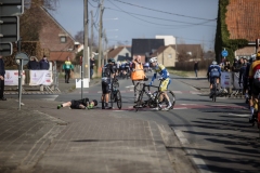 crash Exterioo Cycling Cup11th GP Monseré 2022 (BEL)One day race from Hooglede to Roeselare ©rhodephoto